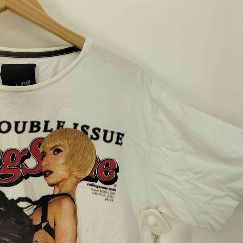 BLACK FLASH ブラック フラッシュ コットン 英字 セクシー ガール マシンガン プリント Tシャツ メンズ L