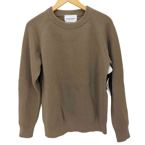 ヴァンソンエミレイユ Vincent et Mireille CREW NECK KNIT クルーネック 畦編みセーター 8GG メンズ JPN:42