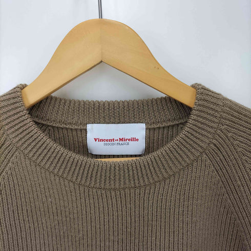 ヴァンソンエミレイユ Vincent et Mireille CREW NECK KNIT クルーネック 畦編みセーター 8GG メンズ JPN:42