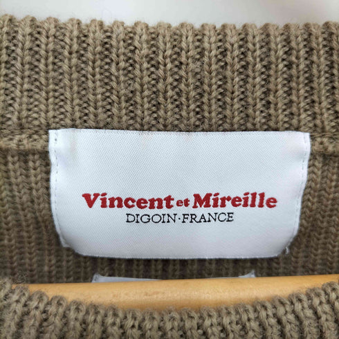 ヴァンソンエミレイユ Vincent et Mireille CREW NECK KNIT クルーネック 畦編みセーター 8GG メンズ JPN:42