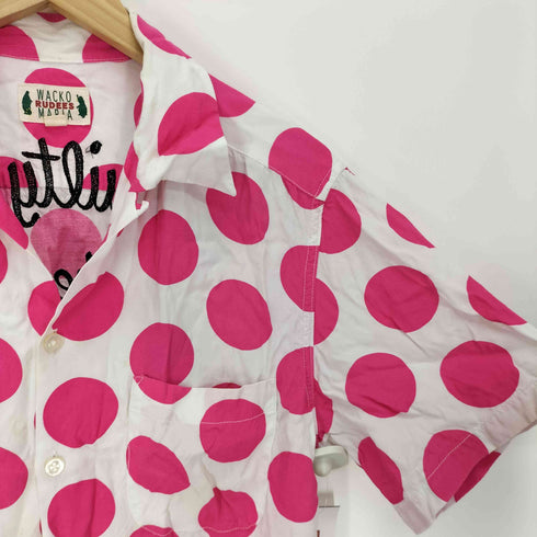 ワコマリア WACKO MARIA RUDEES レーヨン 背面刺繍 デザイン ドット柄 S/S シャツ メンズ JPN:L