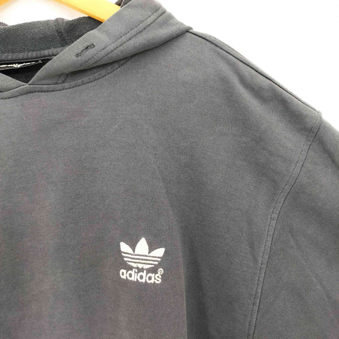 アディダス adidas 90-00s 韓国製 ロゴ刺繍 プルオーバーパーカー メンズ L