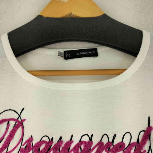 ディースクエアード DSQUARED2 フロント刺繍 S/S Tシャツ レディース import:M