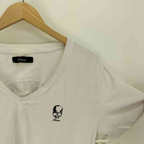 ロエン Roen 両面プリント スカル Vネック S/S Tシャツ メンズ JPN:L