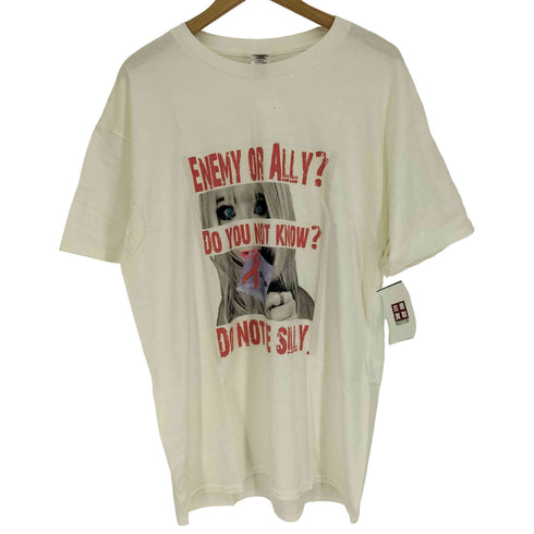 GILDAN ボディ コットン クレイジー ガールプリント S/S Tシャツ メンズ XL