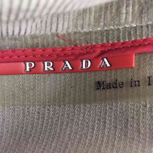 プラダ PRADA コーデュロイダブルジップデザインミニスカート レディース EUR:40-42
