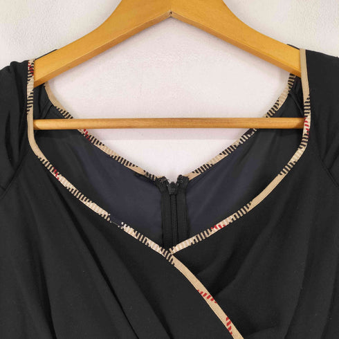 バーバリーブルーレーベル BURBERRY BLUE LABEL ノースリーブフリルレイヤードワンピース ノバチェック レディース EUR:38
