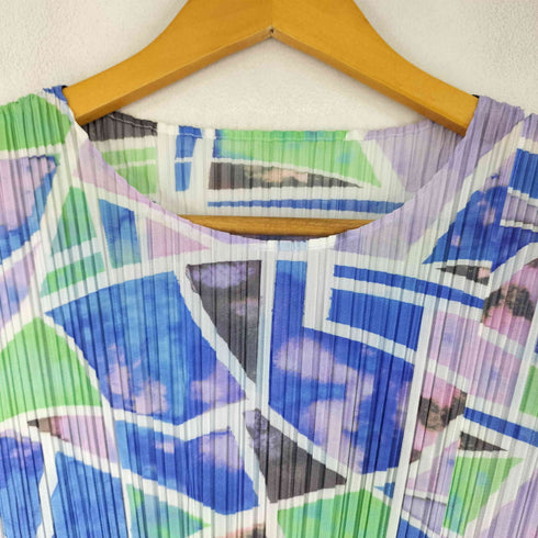 プリーツプリーズイッセイミヤケ PLEATS PLEASE ISSEY MIYAKE 23SS CANAL プリーツ ノースリーブ トップス レディース JPN:3