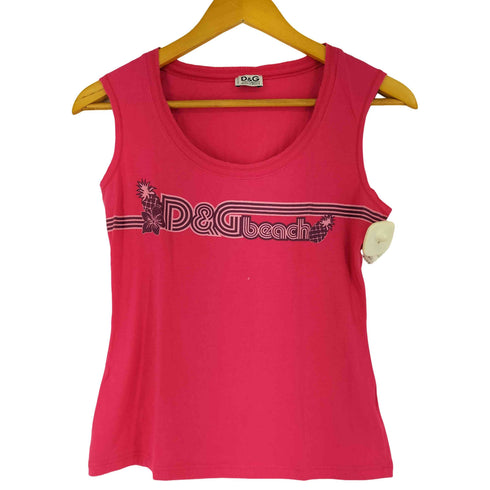 ドルチェアンドガッバーナ DOLCE&GABBANA フロントプリントタンクトップ レディース import:M