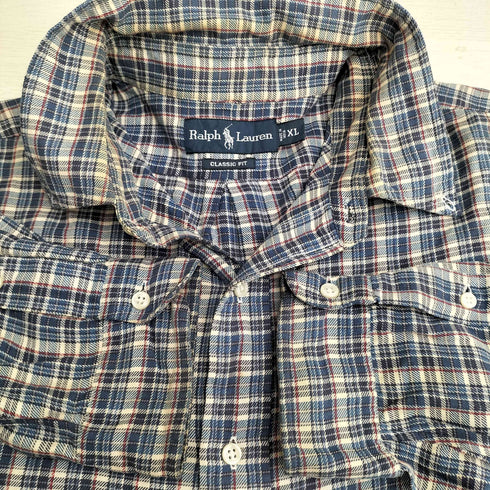 ラルフローレン RALPH LAUREN CLASSIC FIT ポニー刺繍 ボタンダウンシャツ メンズ import:XL