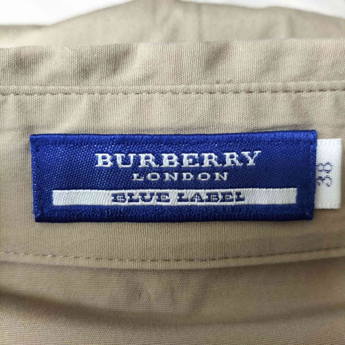 バーバリーブルーレーベル BURBERRY BLUE LABEL ホース 刺繍 コットン 7分袖 スキッパー シャツ レディース EUR:38