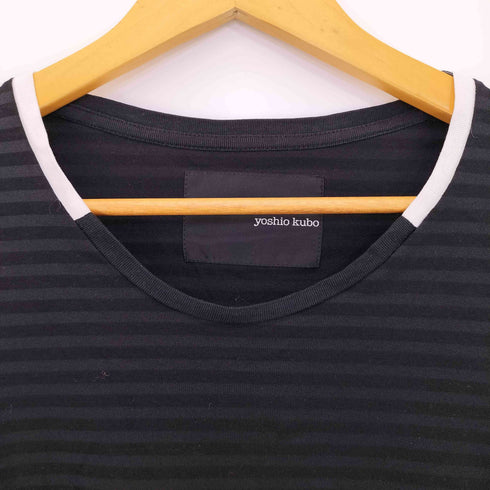 ヨシオクボ yoshio kubo ボーダー ロングスリーブ Tシャツ メンズ JPN:1