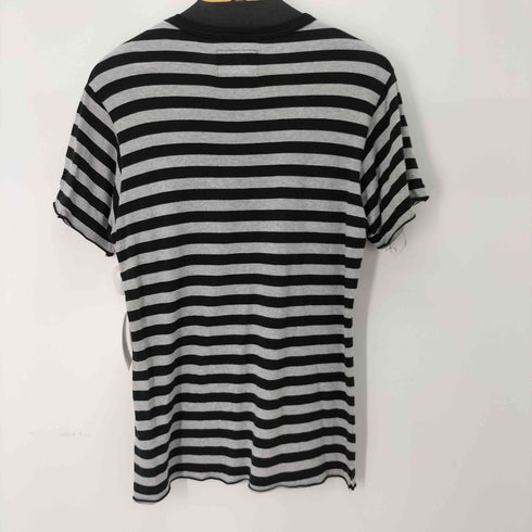 レギュレーションヨウジヤマモトメン REGULATION Yohji Yamamoto MEN コットンレーヨン ボーダー S/S カットソー メンズ JPN:1