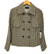 アイシービー ICB チェック柄 カシミヤ混 ウール ダブルブレスト ジャケット WOOL MARK レディース JPN:3