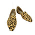 スティーブマデン STEVE MADDEN ハラコ レザー レオパード フラット シューズ レディース