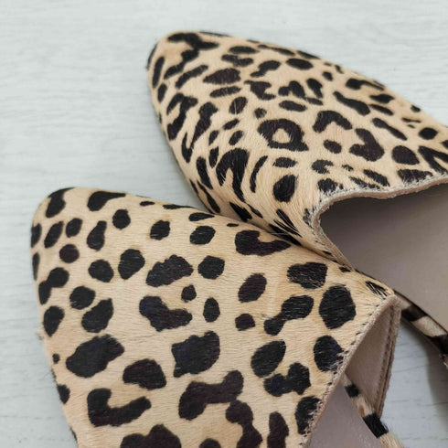 スティーブマデン STEVE MADDEN ハラコ レザー レオパード フラット シューズ レディース
