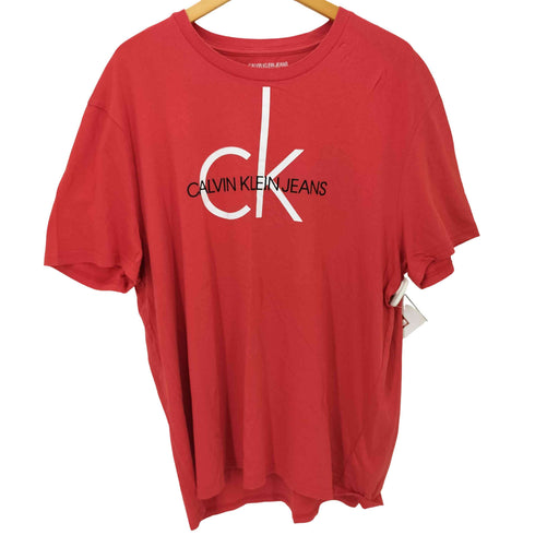 カルバンクラインジーンズ Calvin Klein Jeans CK ロゴ プリント S/S Tシャツ メンズ import:XXL