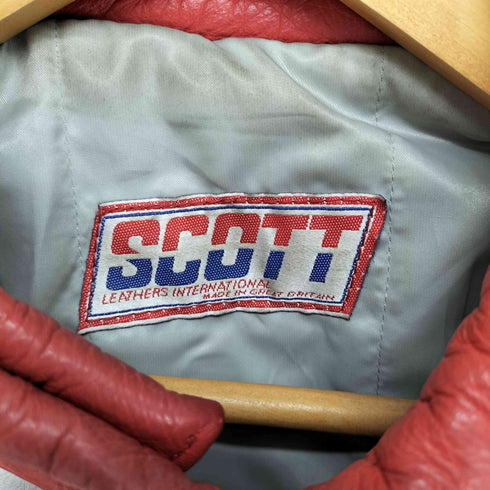 SCOTT Great Britain製 スタンドカラー ダブルレーサージャケット メンズ