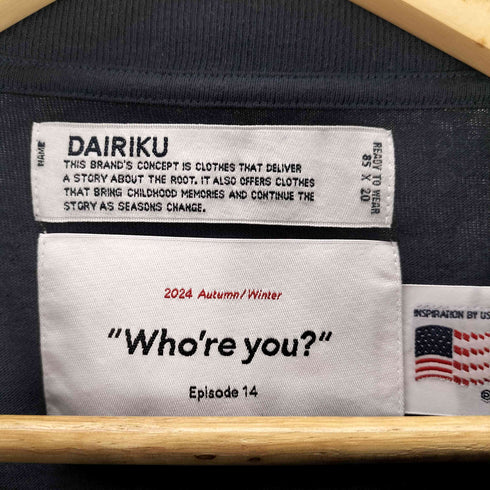 ダイリク DAIRIKU 24AW WHO VINTAGE THENE TEE メンズ FREE
