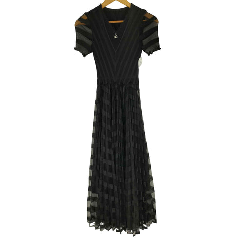 シアー切替 S/S ワンピース レディース