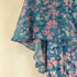 花柄転写プリント S/S フリル ワンピース レディース