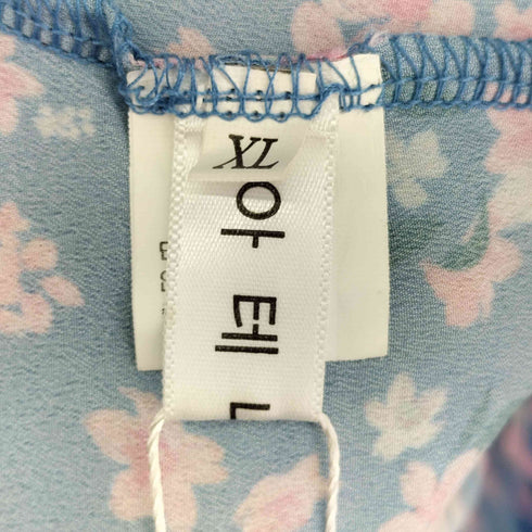 花柄転写プリント S/S フリル ワンピース レディース
