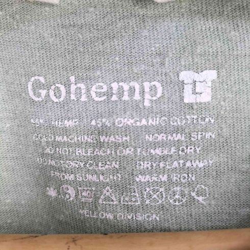 ゴーヘンプ GOHEMP 両面プリント リネン七分丈カットソー メンズ JPN:M