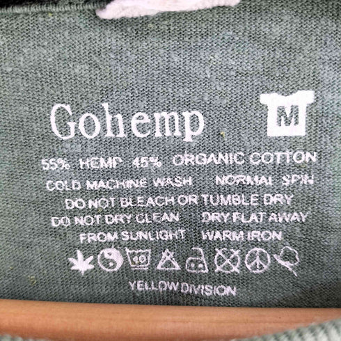 ゴーヘンプ GOHEMP ステッチデザインリネンTEE メンズ JPN:M