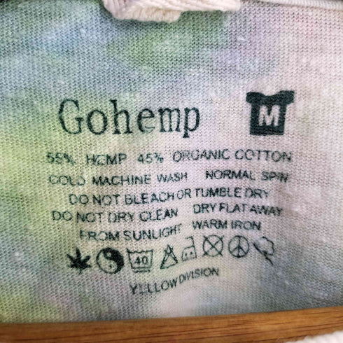 ゴーヘンプ GOHEMP タイダイ柄リネンTEE メンズ JPN:M