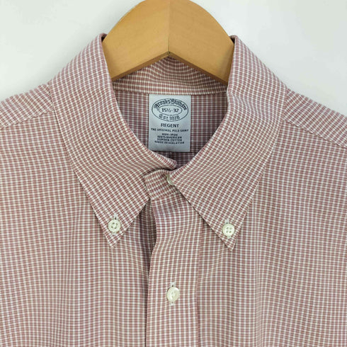 ブルックスブラザーズ BROOKS BROTHERS ポケット付き ボタンダウン チェックシャツ メンズ 15½-32