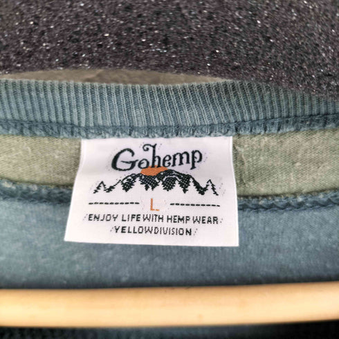 ゴーヘンプ GOHEMP ボーダーパッチワークリネンTEE メンズ JPN:L