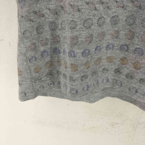 AHOPE HEMP アース柄 リネン混Tシャツ メンズ import:L