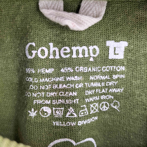 ゴーヘンプ GOHEMP フォレスト柄 プリントリネンTEE フロントポケット メンズ JPN:M