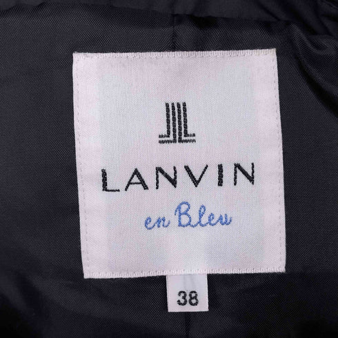 ランバンオンブルー LANVIN en Bleu グログランリボン ロングダウンコート レディース 38