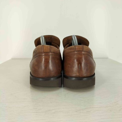 クラークス Clarks ロゴ刻印 レザー スクエアトゥ スリッポン メンズ UK:8