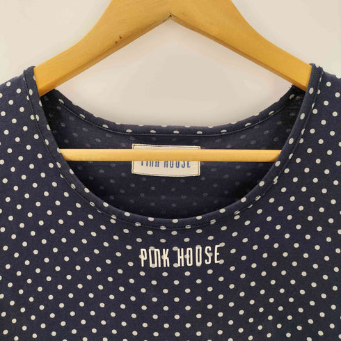 ピンクハウス PINK HOUSE プリントロゴドットワンピース レディース