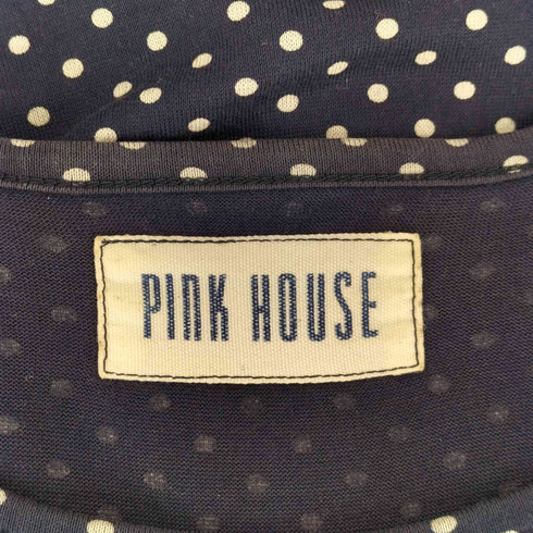 ピンクハウス PINK HOUSE プリントロゴドットワンピース レディース