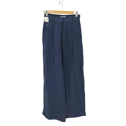 ザラ ZARA ストレートハイウエストリネンパンツ レディース XS