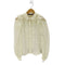 ザラ ZARA フェイクパールオーガンザブラウス レディース S