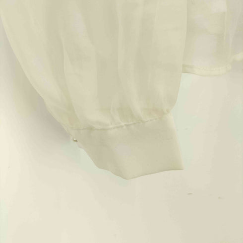 ザラ ZARA フェイクパールオーガンザブラウス レディース S