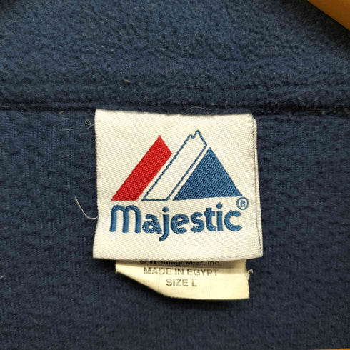 マジェスティック MAJESTIC 両面ロゴ刺繍フリースハーフジッププルオーバー メンズ JPN:L