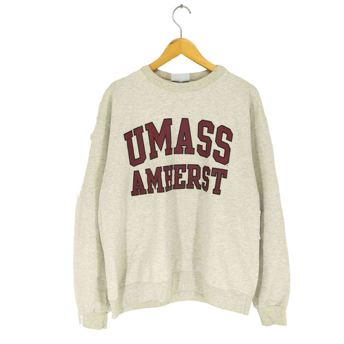 チャンピオン Champion UMASS AMHERST 2段プリント クルーネックトレーナー メンズ JPN:L