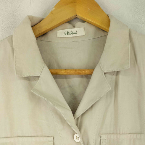 IN NATURAL レーヨン混シャツワンピース レディース