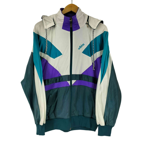 アディダス adidas マルチカラー トラックジャケット 切り離しフード メンズ JPN:L