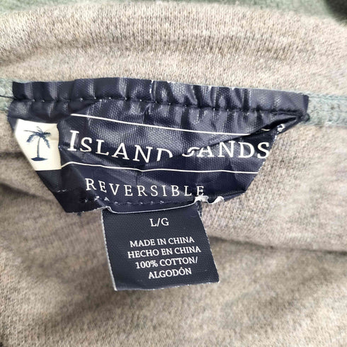 ISLAND SANDS フロントプリントダブルフェイスクルーネックトップス メンズ import:L