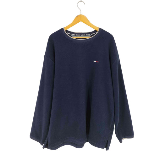 トミージーンズ tommy jeans ロゴ刺繍フリースプルオーバー メンズ JPN:XL