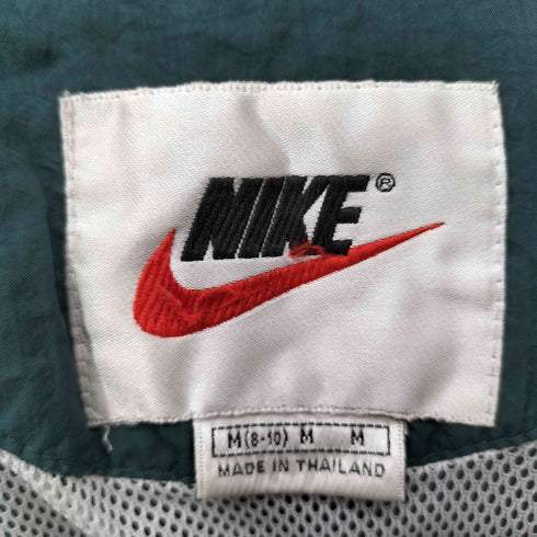 ナイキ NIKE 90-00S 白タグ スウッシュ刺繍 バイカラー ナイロンジャケット メンズ JPN:M