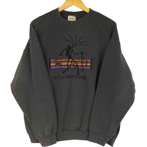タルテックス TULTEX 90S MADE IN USA フロント刺繍クルーネックスウェット メンズ import:L
