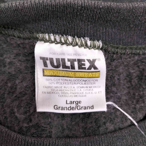 タルテックス TULTEX 90S MADE IN USA フロント刺繍クルーネックスウェット メンズ import:L