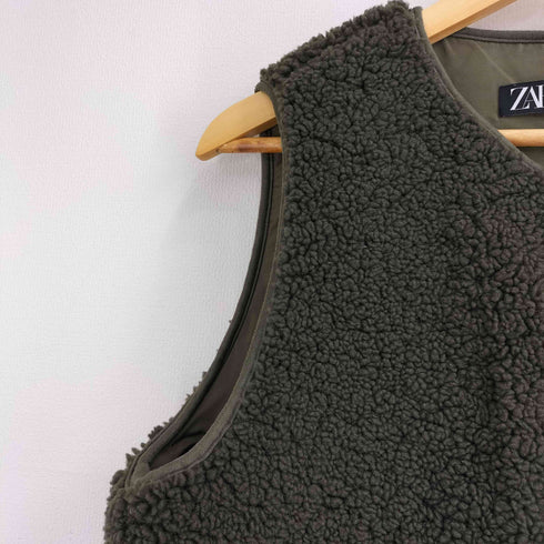 ザラ ZARA ジップアップ ボアベスト レディース S